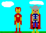 Iron-Man & Thor. Pixel Art.